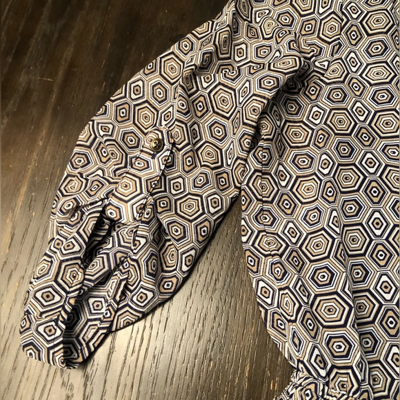 Geometry Print Gray Mini Dress - Picture 6 of 7